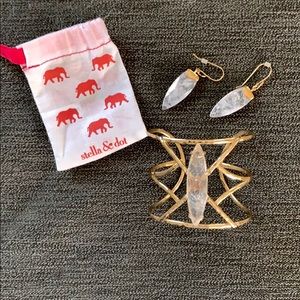 Stella and Dot Aria Cuff and matching earrings